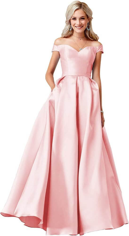 Off The Shoulder Long Ball Gown