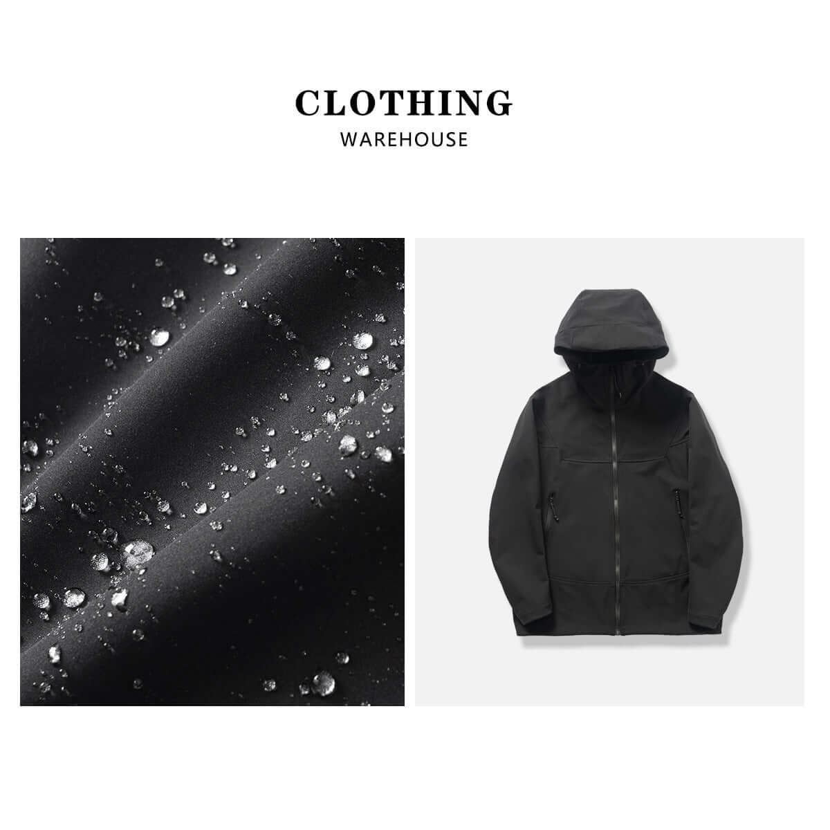 Thin Couple Outdoor 3D Cutting Three Proof Soft Shell Hooded Jacket