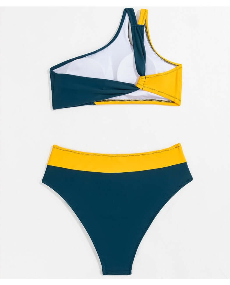 Female  Single Shoulder Split Swimsuit