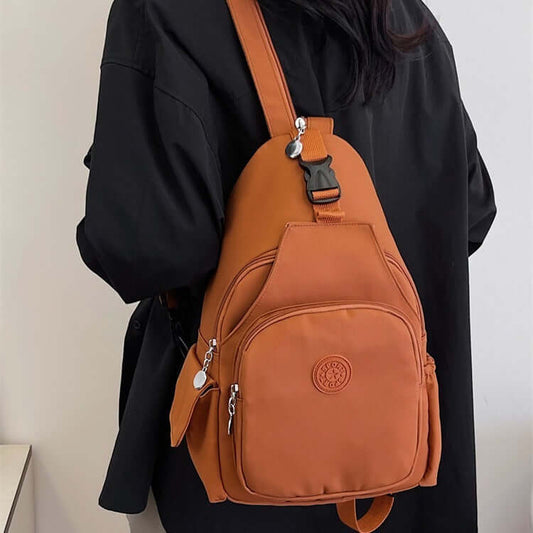 Single Shoulder Crossbody Chest Bag Double Back Large Capacity Women's Bag