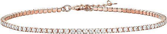 Simple Natural Versatile Single Row Rhinestone Anklet