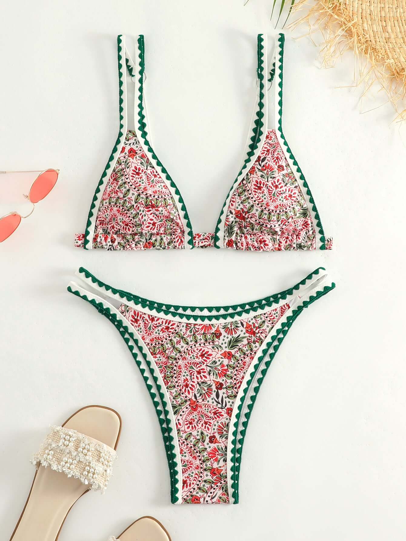 Women's Fashion Printed Split Bikini Swimsuit