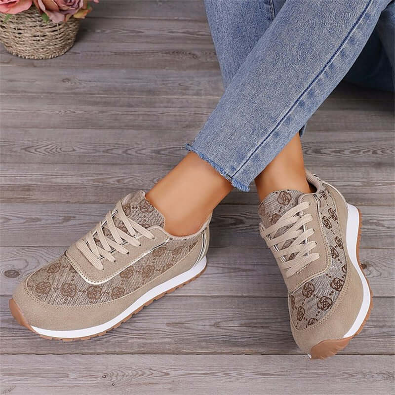 Flower Print Casual Sneakers