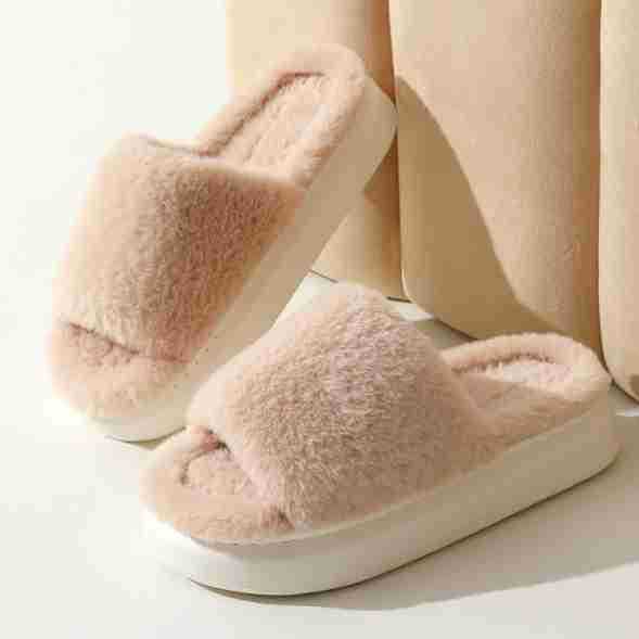 Fairy Style Thick Soled Eva Fluffy Slippers Women's Outer Wear