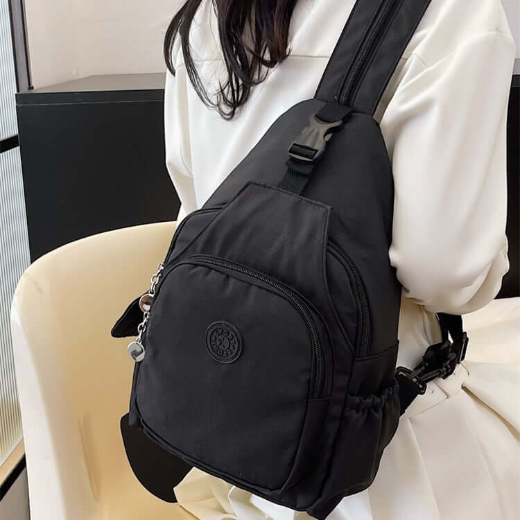 Single Shoulder Crossbody Chest Bag Double Back Large Capacity Women's Bag