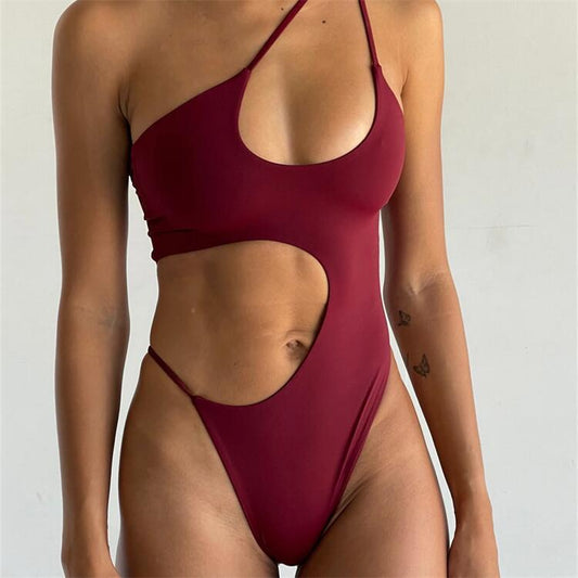 New Triangle Waist Cut Out Sexy One Piece Swimsuit