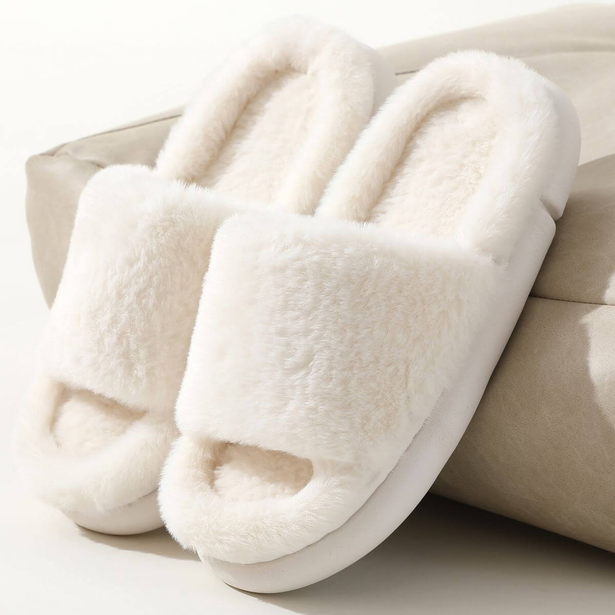 Fairy Style Thick Soled Eva Fluffy Slippers Women's Outer Wear