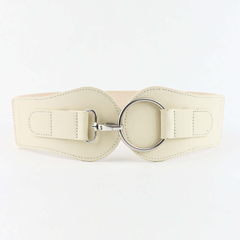 Women's Simple Sweet Cool PU Leather Decoration Wide Belt