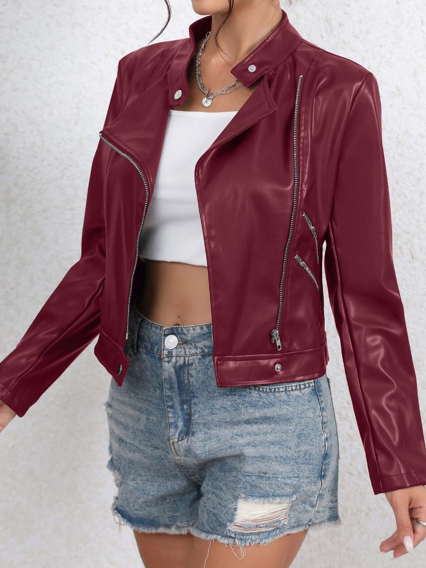 Fashionable All Match Leather Jacket