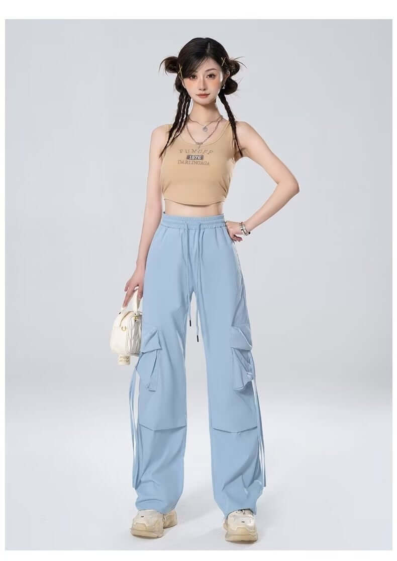 Loose Design Casual Mopping Retro Trousers Women