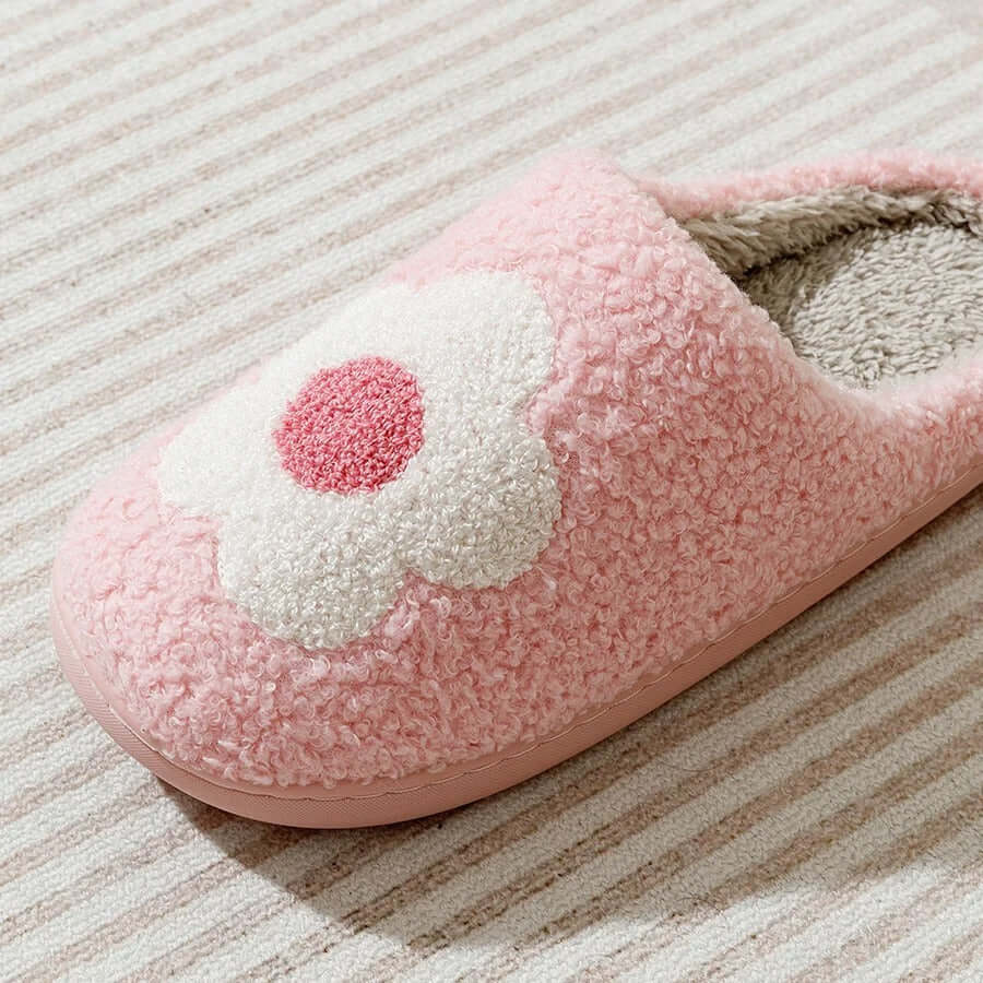 Women's Warm Closed Toe Thick Bottom Non Slip Cotton Slippers