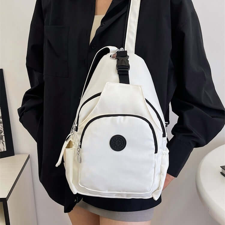 Single Shoulder Crossbody Chest Bag Double Back Large Capacity Women's Bag