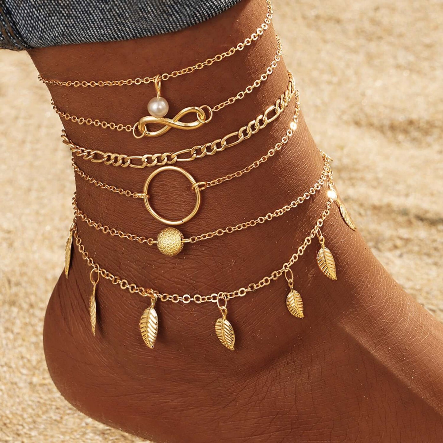 Multi Layer Anklet Niche Beach Twin Women's Suit