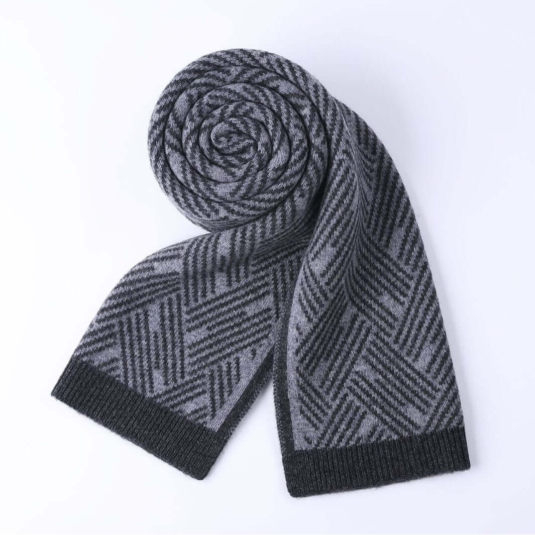 Knitted 100 Pure Wool Scarf For Men And Women Winter