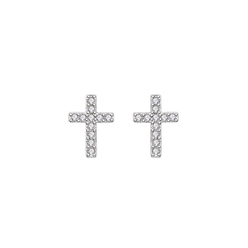 Simple Cross Stud Earrings