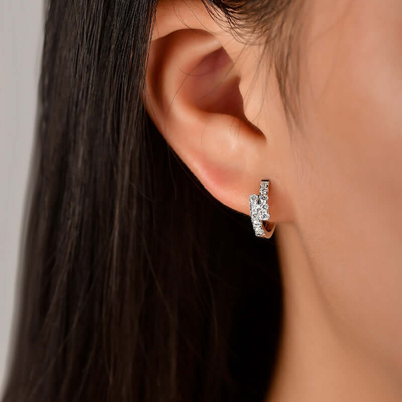 Small Diamond Ear Clip Female Light Luxury Minority Commuting Fashion Earrings