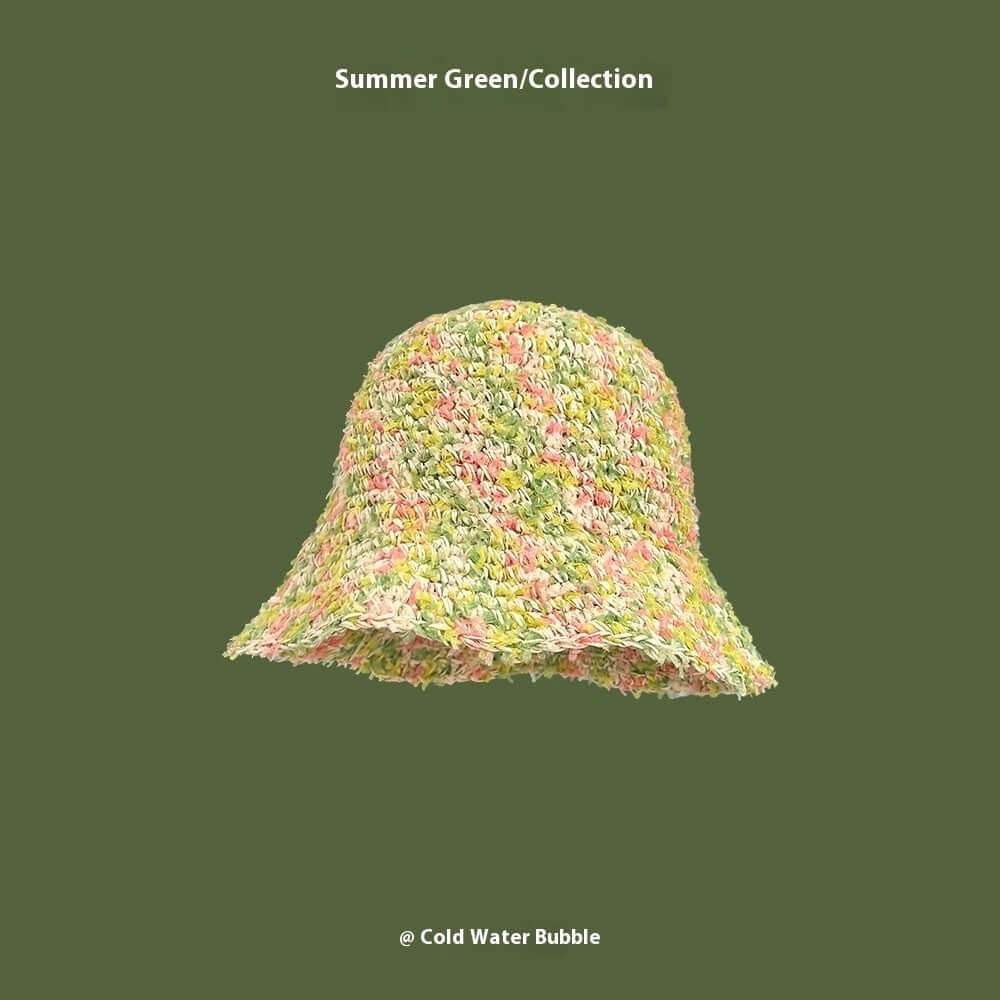 Beach Green Sun Hat Female Summer Foldable