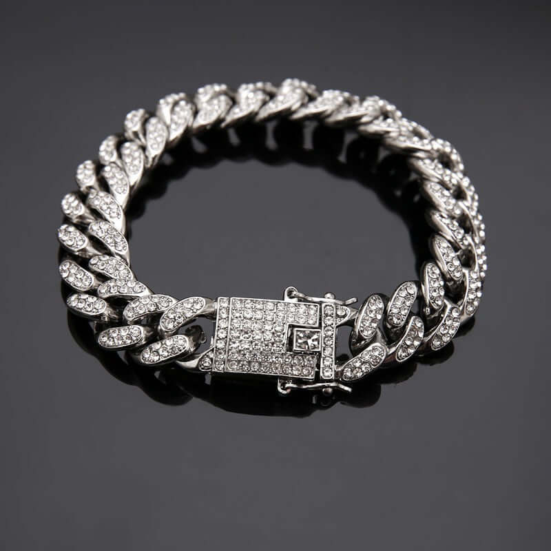 Cuban Diamond Link Chain Hiphop Bracelet