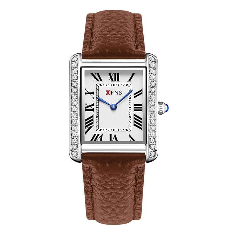 Retro Diamond Inlaid High End Women's Quartz Watch For Couples