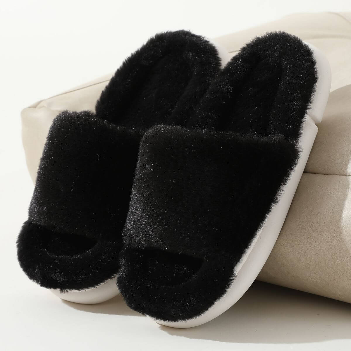 Fairy Style Thick Soled Eva Fluffy Slippers Women's Outer Wear