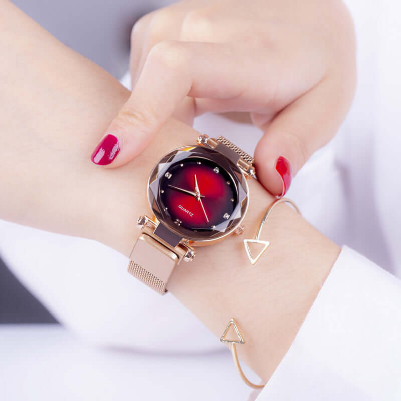 Women's Starry Quartz Lazy Magnet Strap Iron Absorbing Watch