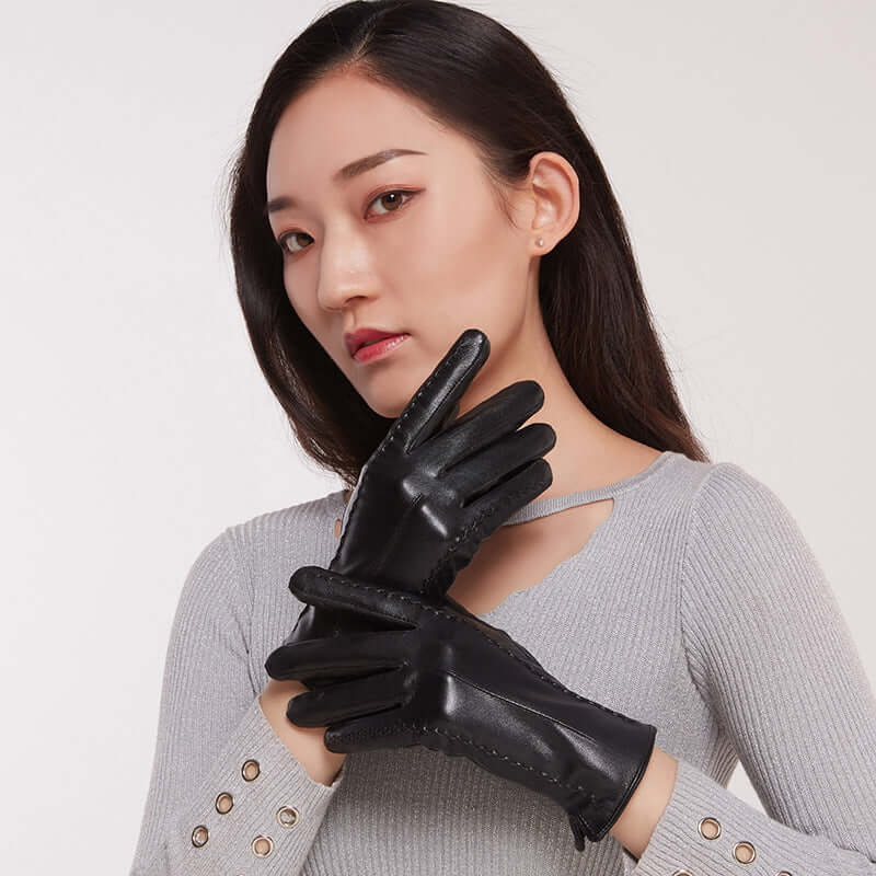 Women's Autumn And Winter Fleece Lined Warm Gloves