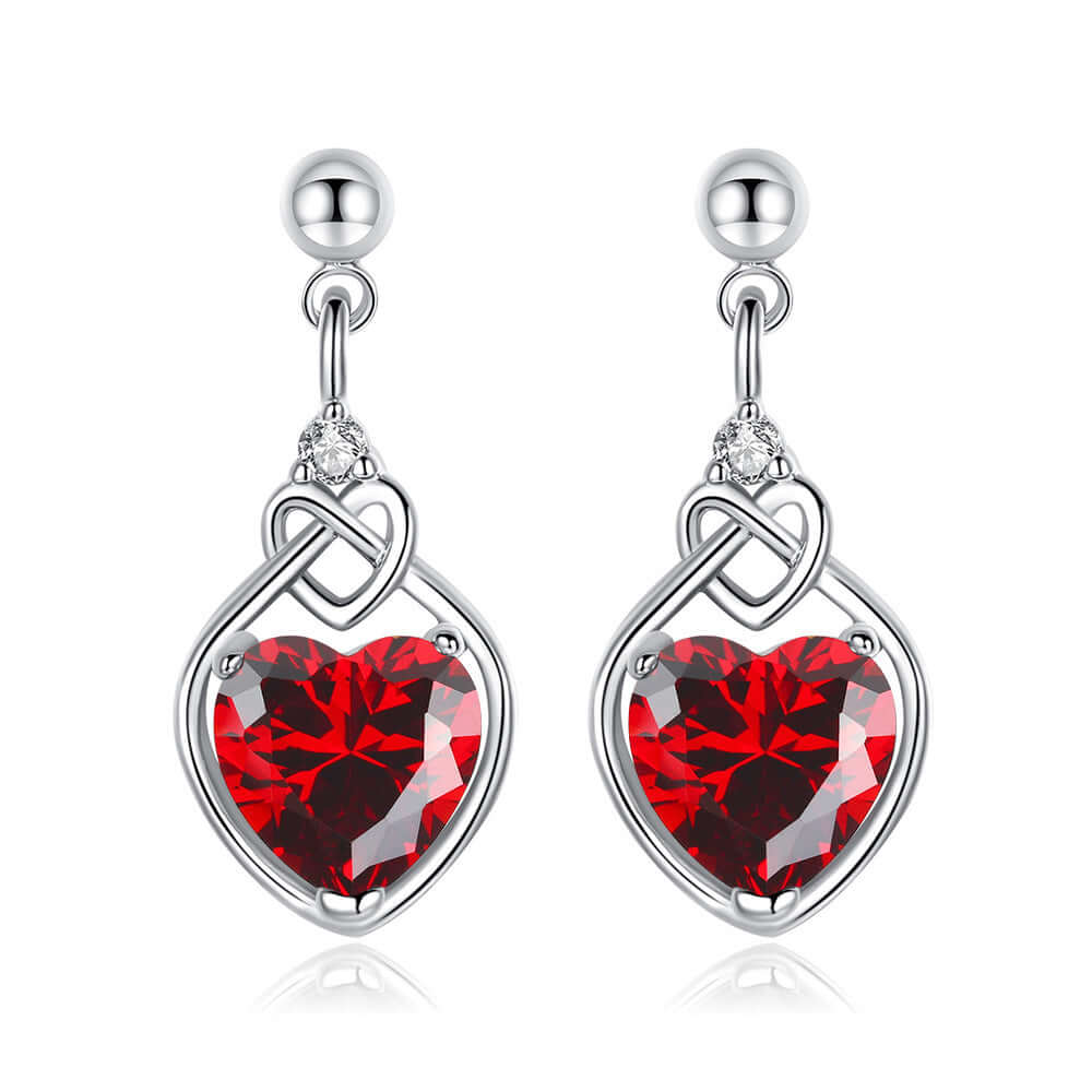 Heart Shaped Ruby Jewelry Set