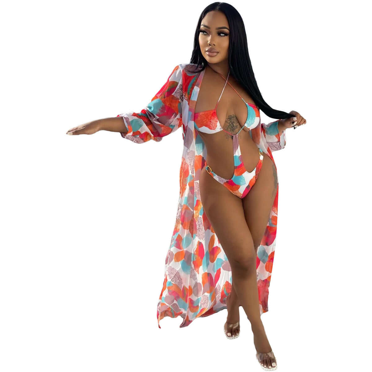 Women's New Sexy Printed  2 Piece Swimwear Set