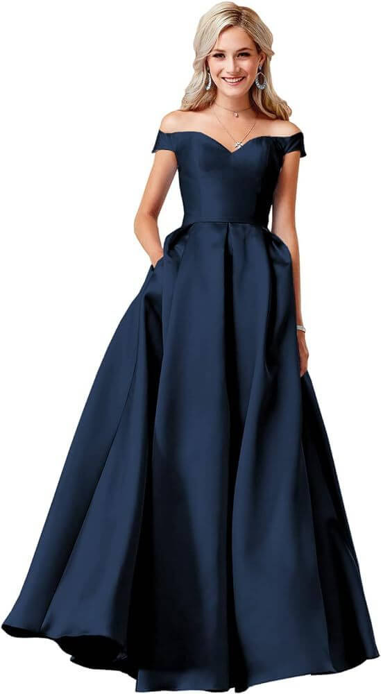 Off The Shoulder Long Ball Gown