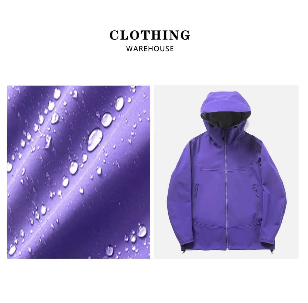 Thin Couple Outdoor 3D Cutting Three Proof Soft Shell Hooded Jacket