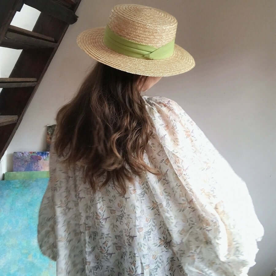 Beach Green Sun Hat Female Summer Foldable