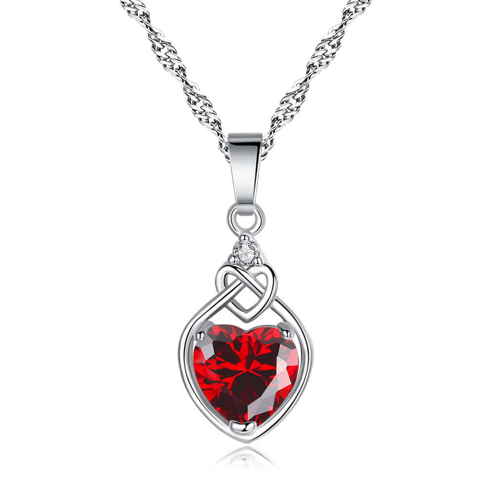 Heart Shaped Ruby Jewelry Set