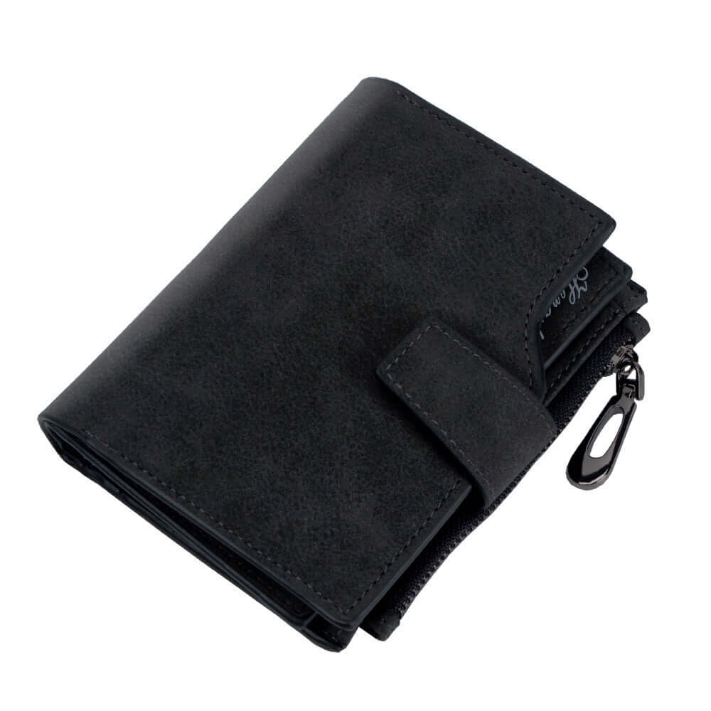 Women's Short Candy Color Button Wallet