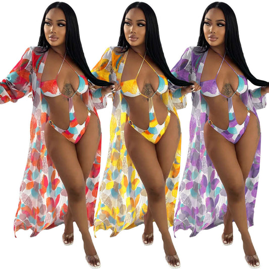 Women's New Sexy Printed  2 Piece Swimwear Set