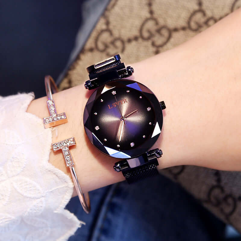 Women's Starry Quartz Lazy Magnet Strap Iron Absorbing Watch