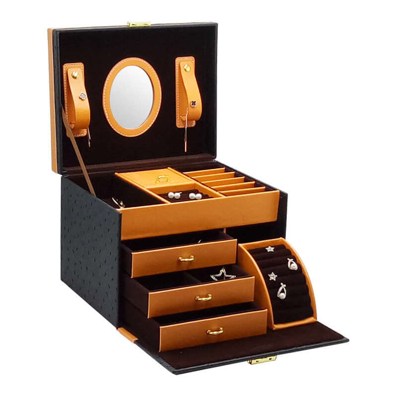 Leather Jewelry Storage Drawer High End Jewellery Box