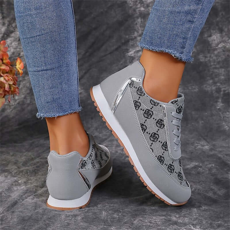 Flower Print Casual Sneakers