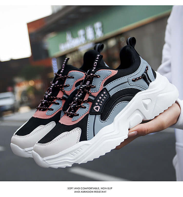 Spring And Summer Casual Thick Soled Sports Shoes Net Red Trendy Shoes White Sneakers