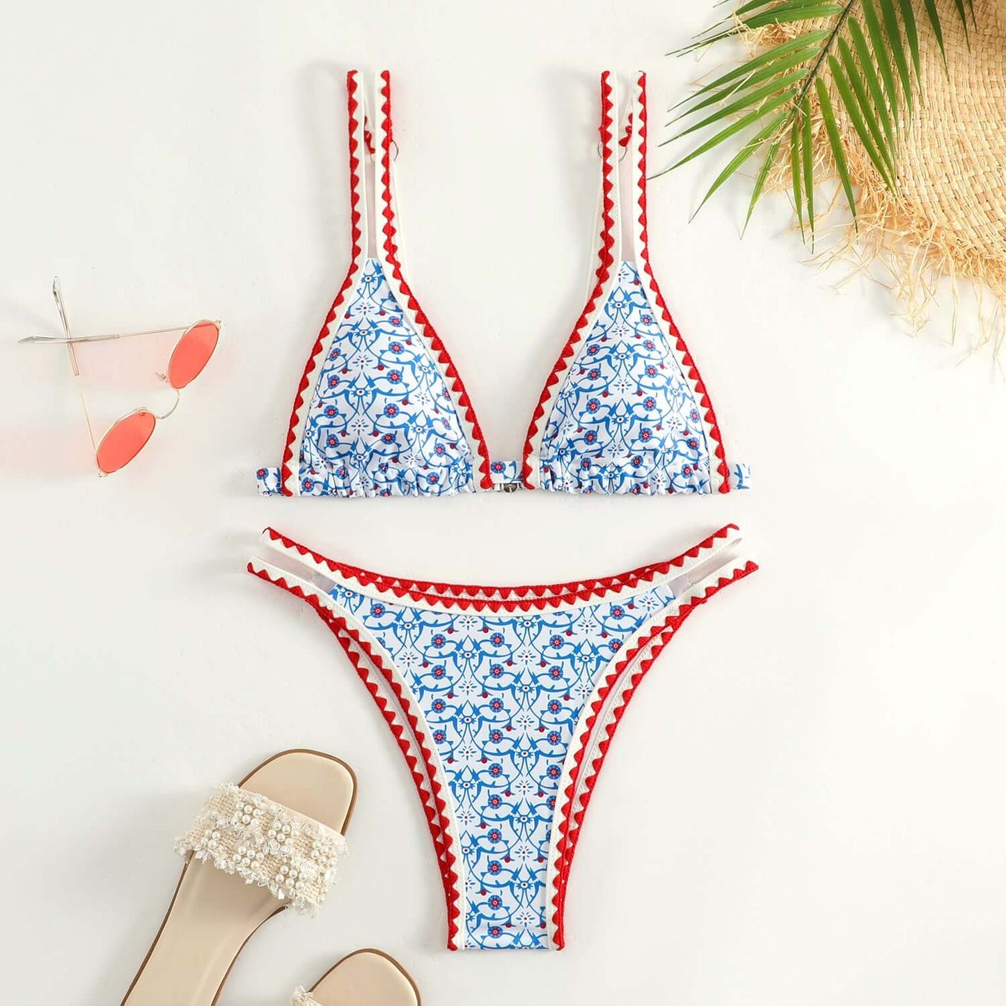 Women's Fashion Printed Split Bikini Swimsuit