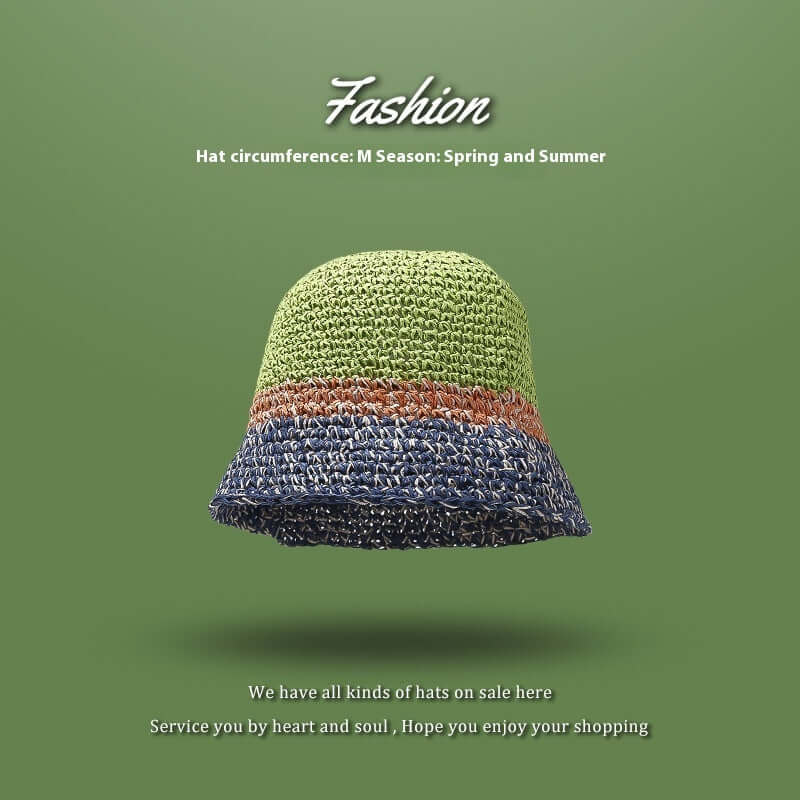 Beach Green Sun Hat Female Summer Foldable