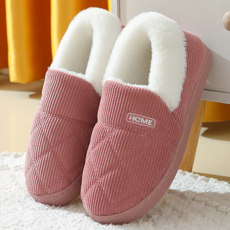 Women's Suede Mouth Indoor Corduroy Cotton Slippers