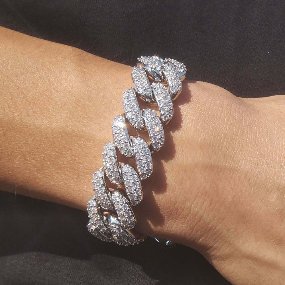 Cuban Diamond Link Chain Hiphop Bracelet