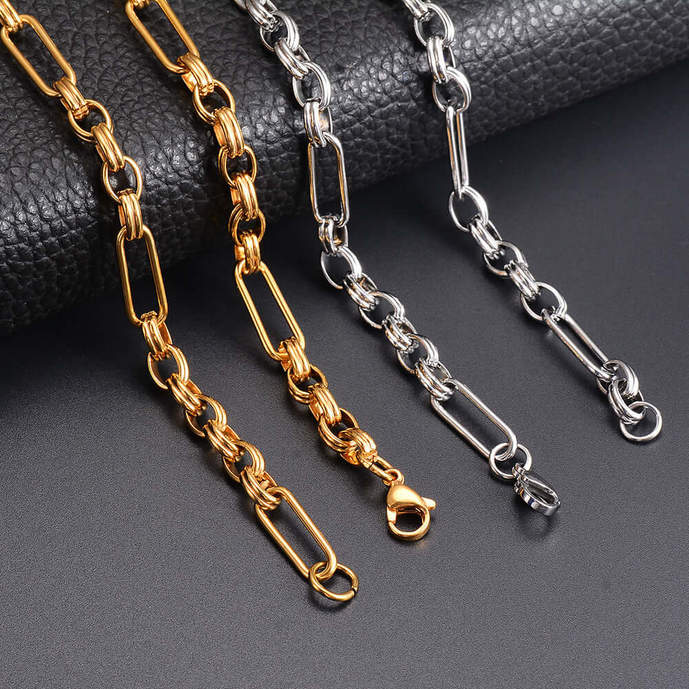 Long Vertical Chain Titanium Steel Pendant Necklace