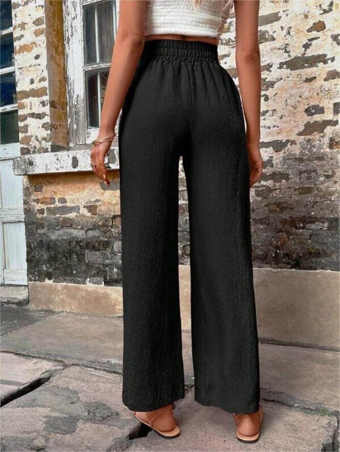 Casual Elastic High Waist Loose Trousers