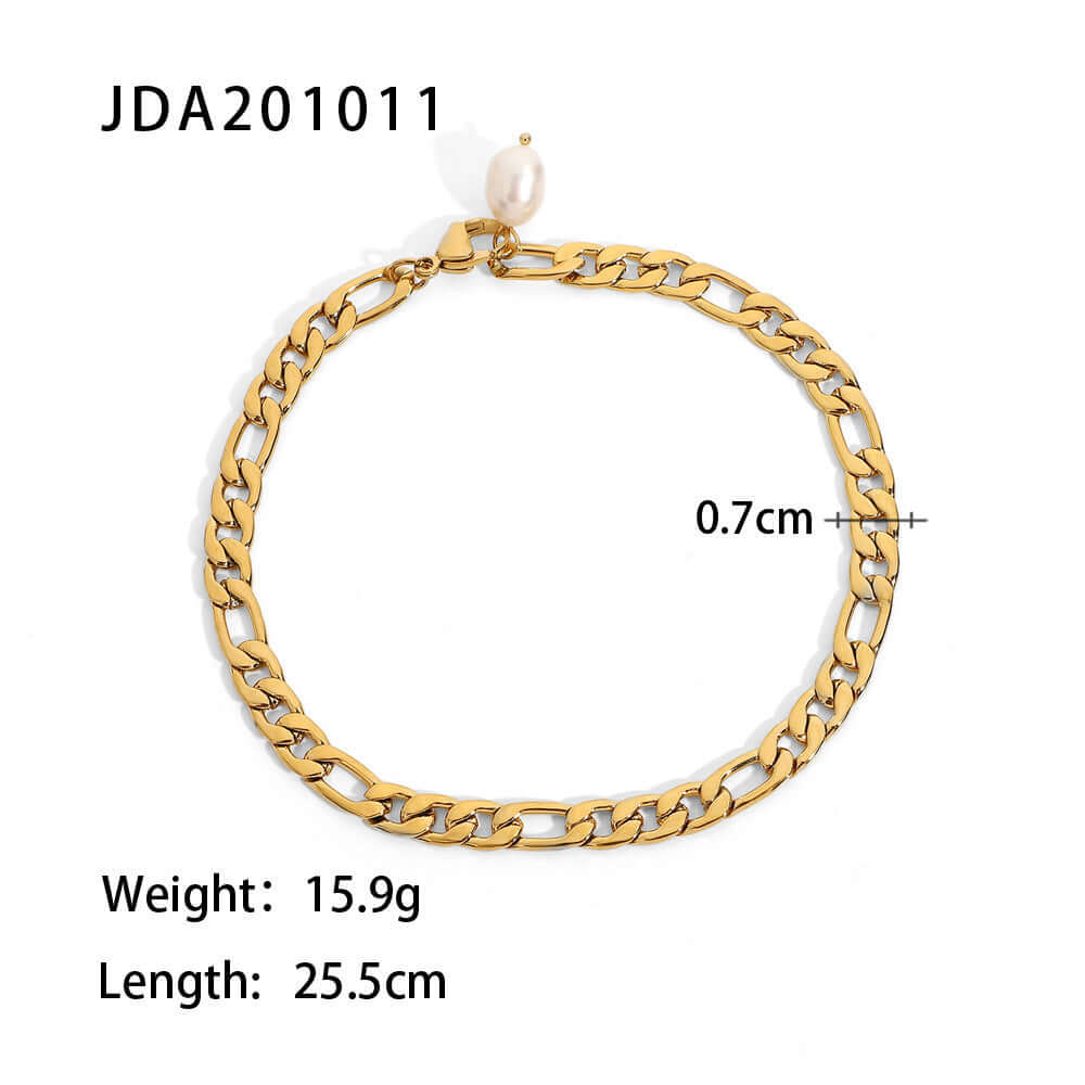 Retro 18K Gold Cross Fine Anklet For Women