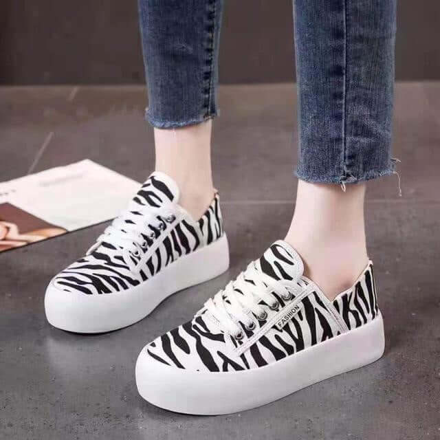 New Platform Spring And Summer Leisure Two Way Leopard Print Sneakers