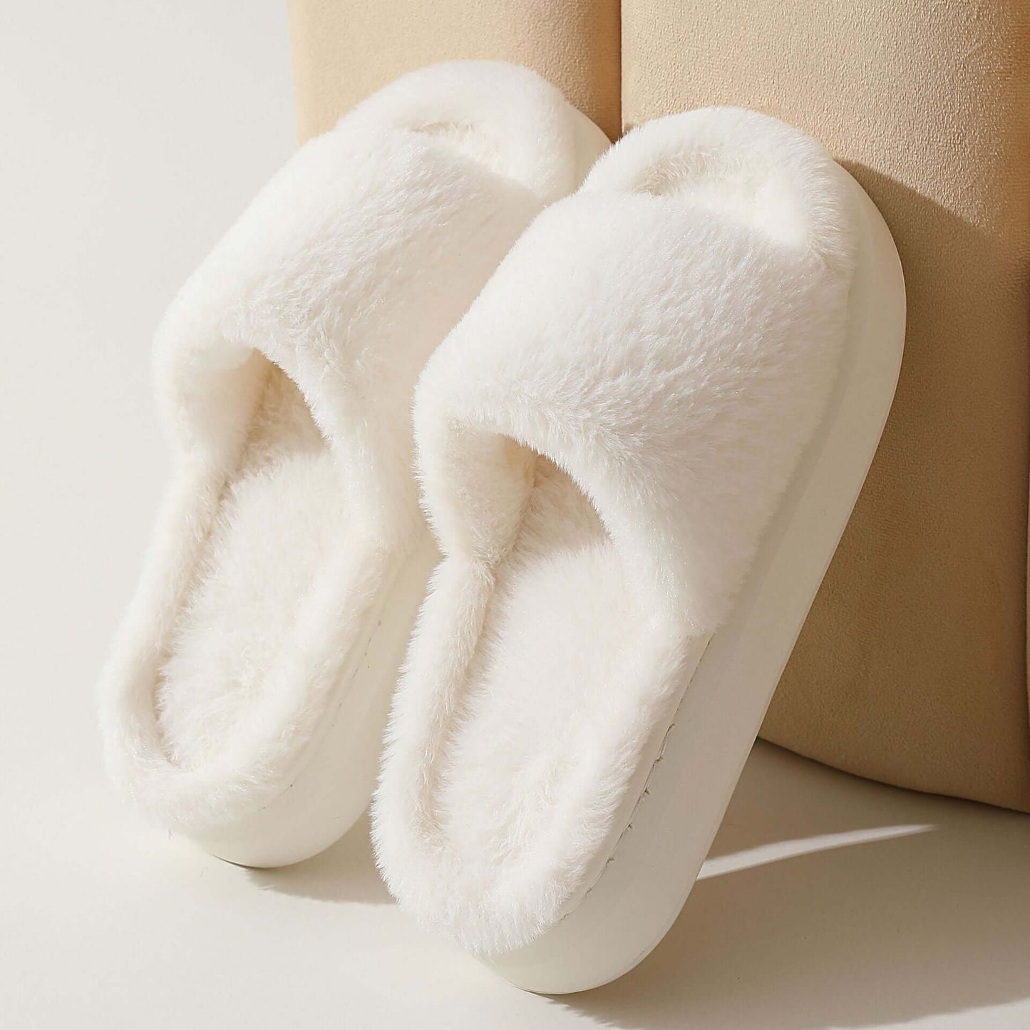 Fairy Style Thick Soled Eva Fluffy Slippers Women's Outer Wear