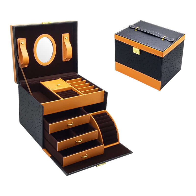 Leather Jewelry Storage Drawer High End Jewellery Box