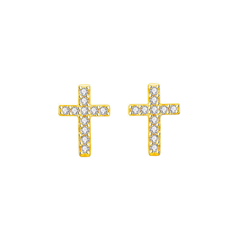 Simple Cross Stud Earrings