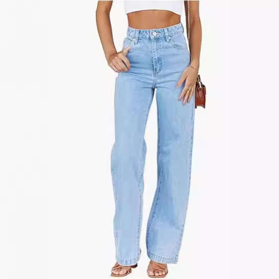 Fashion Women's Loose All-matching Straight Jeans